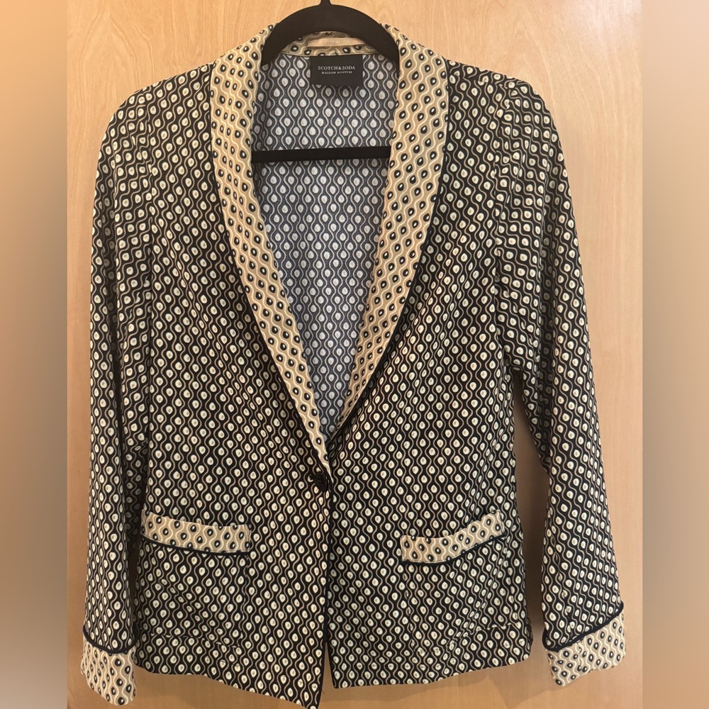 Scotch & Soda Geometric Printed Pyjama Blazer